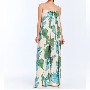 Mestiza New York COSIMA WIDE LEG CONVERTIBLE Jumpsuit Blue Green Size 10 NWT